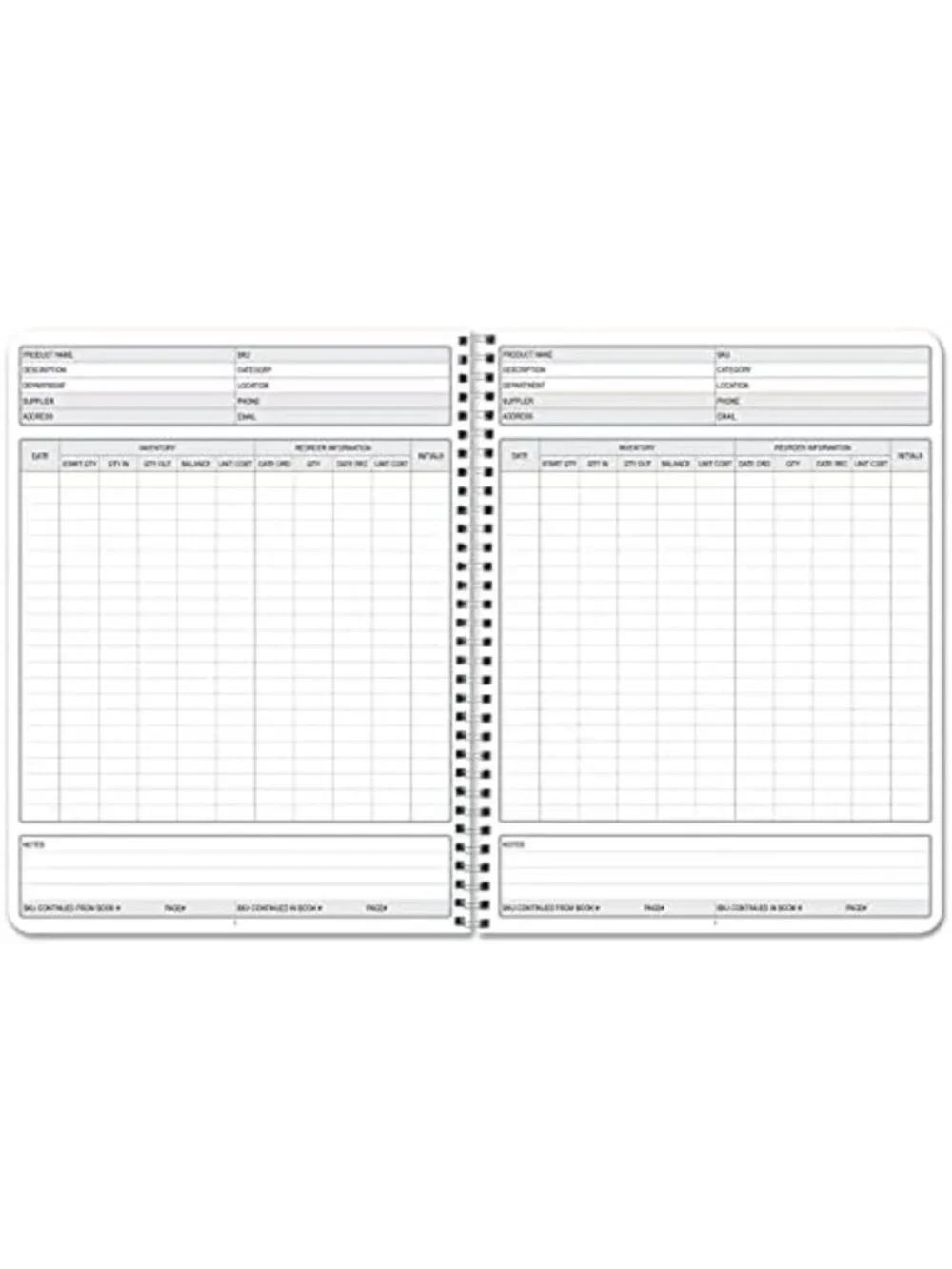 Inventory Log Book - 100 Pages, Wire-O Bound, Perfect for Organizing & Tracking